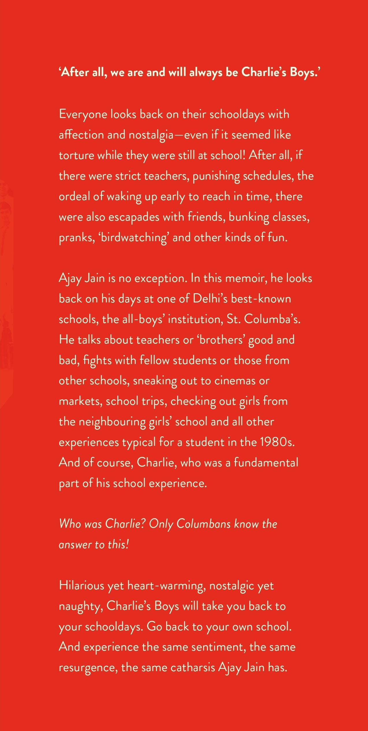 Charlie’s Boys by Ajay Jain: PRE-ORDER