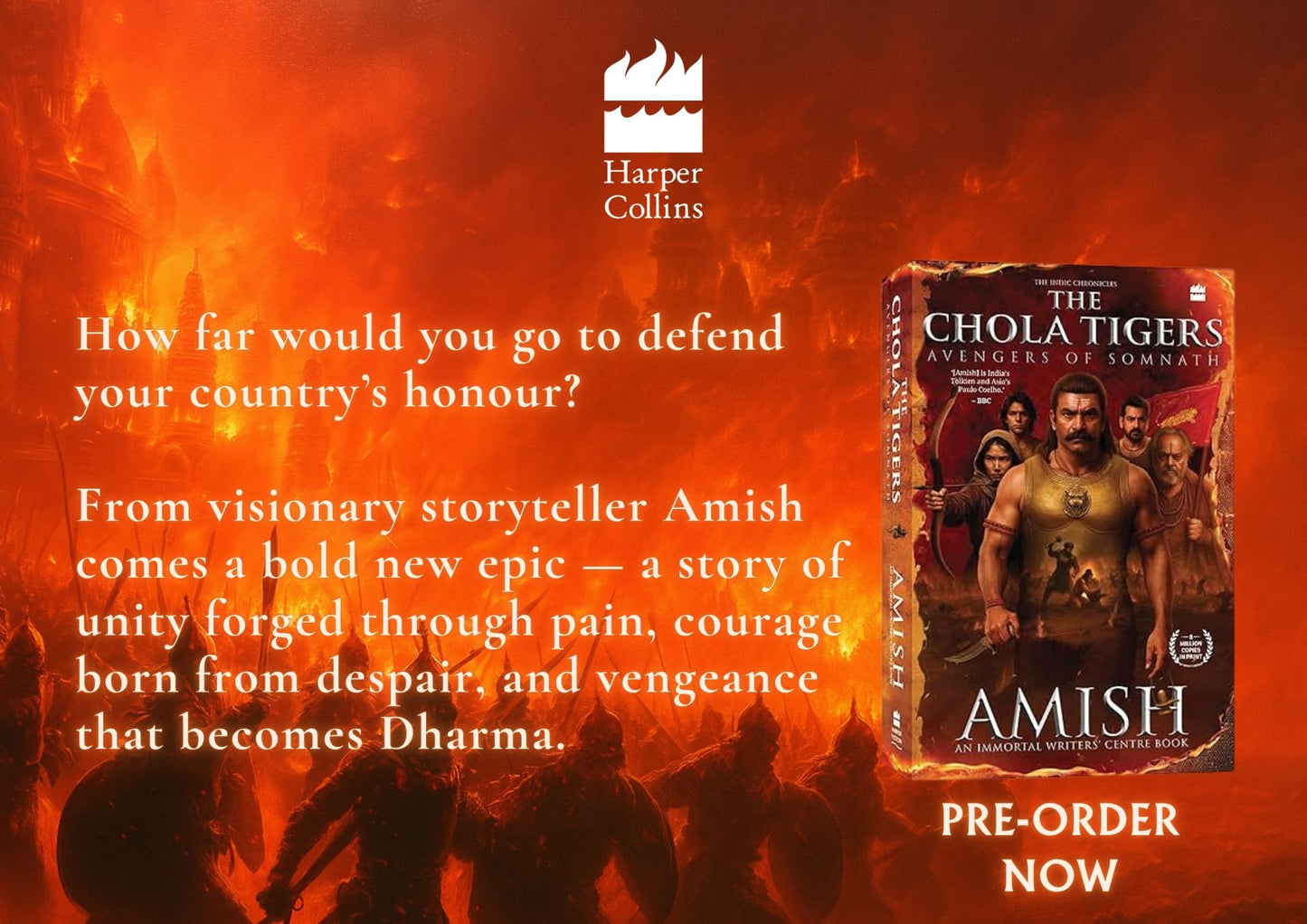PRE ORDER: The Chola Tigers: Avengers of Somnath by Amish