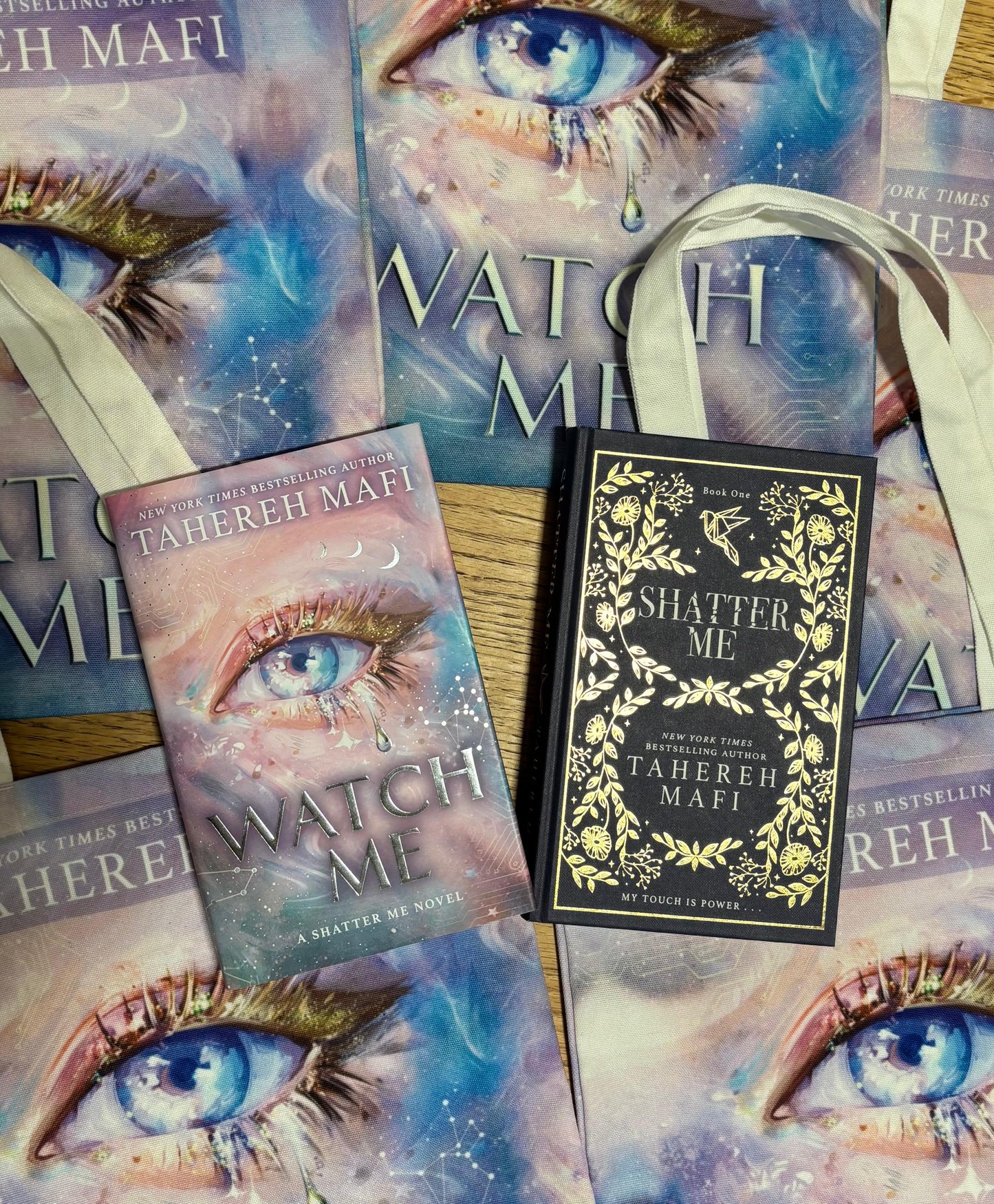 Special Offer: Watch Me + Shatter Me = Free Premium Watch Me Tote Bag!